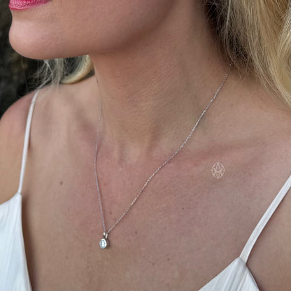 Timekept Bezel-Set Diamond Necklace