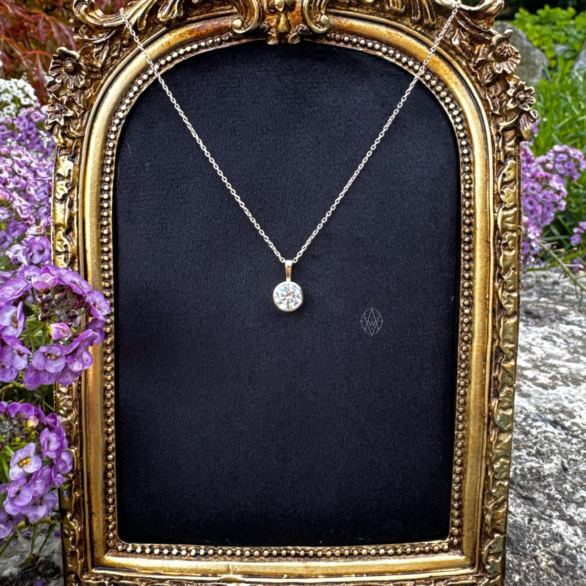 Timekept Bezel-Set Diamond Necklace