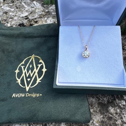 Timekept Bezel-Set Diamond Necklace
