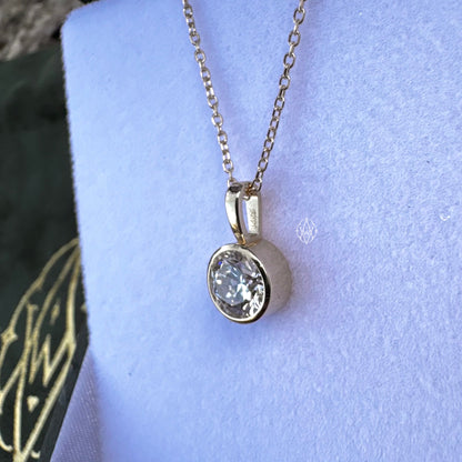 Timekept Bezel-Set Diamond Necklace