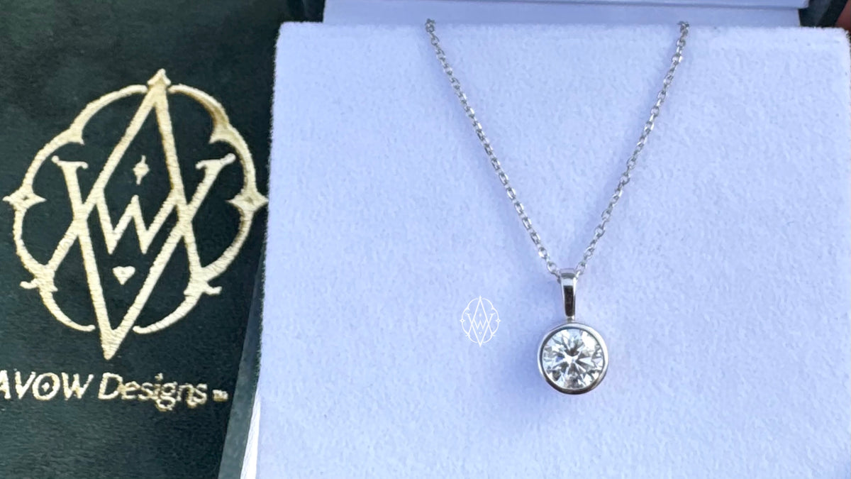 Timekept Bezel-Set Diamond Necklace