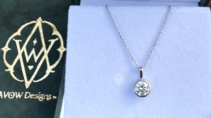 Timekept Bezel-Set Diamond Necklace