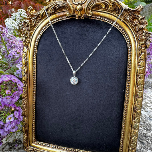 Timekept Bezel-Set Diamond Necklace